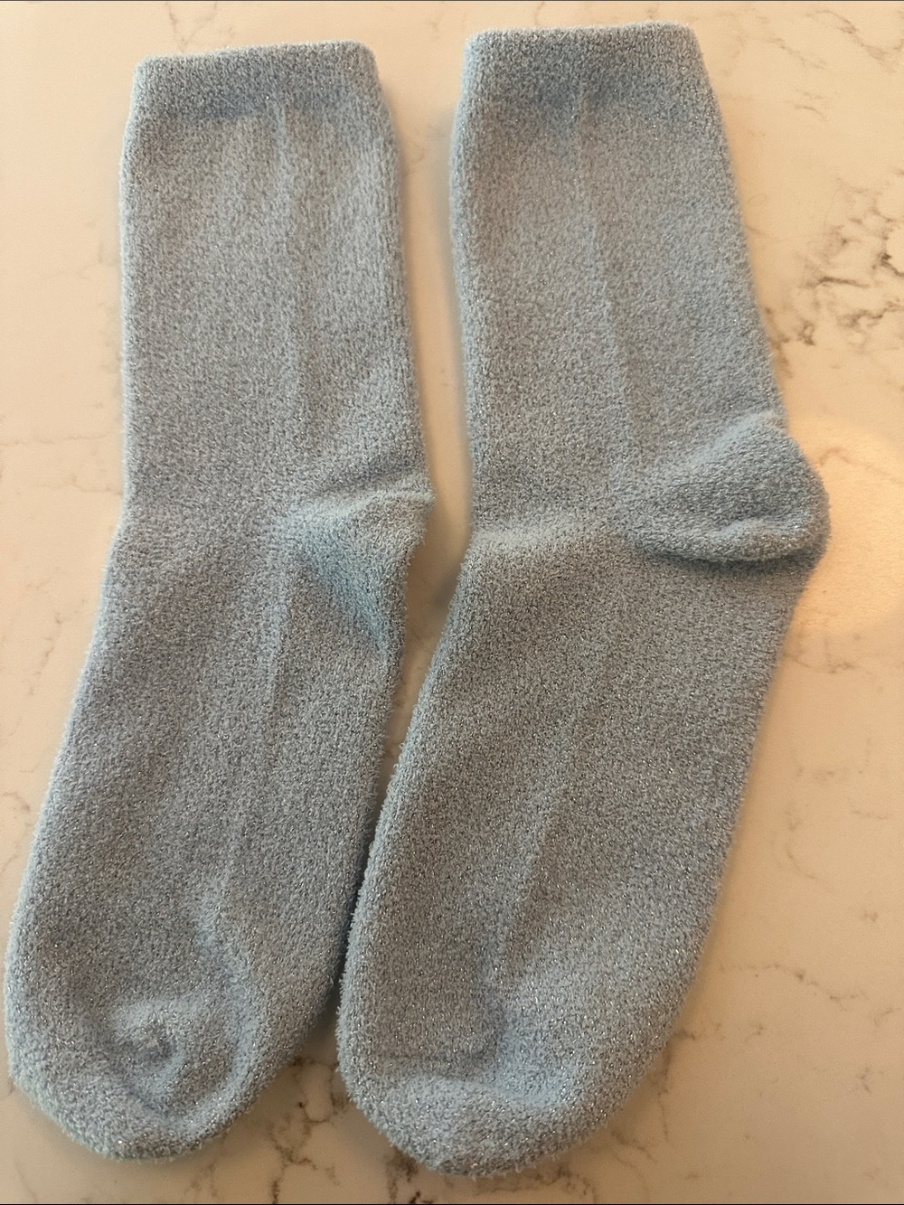 4 for $10 😎 NWOT Light Blue Plush and Sparkly Socks